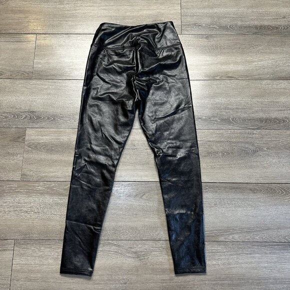 BP NORDSTROM NWT Size M Womens  Leggings Full Length Faux Leather Elastic Waist - Picture 3 of 7